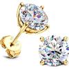 SLLAISS Orecchini Uomo Moissanite Argento 925 | Orecchino Uomo Oro Bianco 18k Ipoallergenici Piccoli per Donna Orecchini Argento Sterling 925 Brillante Solitario 4-8mm