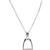 CHABER Collana Equestre con Pendenti in Stile Cavallo con Staffa in Argento Sterling 925 di Alta qualità