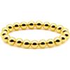 ELEDORO Bracciale elasticizzato in ematite, 10 mm, placcato oro, lunghezza 19 cm, elastico