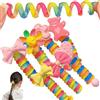 KyneLit Elastici per capelli a filo telefonico colorati per bambini, fasce per capelli a filo telefonico, fasce per capelli a filo telefonico per bambine (7 pezzi)