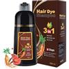 IIIMEIDU Shampoo Colorante per Uomo Donna, Shampoo per Capelli colorati per Capelli Neri, Copertura Grigia al 100% - Naturale e di Lunga Durata, 500ML 3 in 1 Colore di Capelli Neri (Marrone castagna)