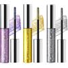 Baorder Mascara glitter 3 colori - Mascara per il volume dei riccioli - argento scintillante / oro / viola - ciglia colorate impermeabili per gli occhi - per feste