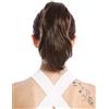 WIG ME UP - MKB-29-V-8 Toupet Coda di cavallo Fermacapelli a pettine Corti Leggermente ondulati Castano