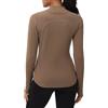 THE GYM PEOPLE Maglia a collo alto in pile a maniche lunghe con foro per il pollice