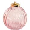 Christus Ampolla Elegante Rosa in Vetro Rigato con Gigler in Ottone Dorato Piccola - Lampada Decorativa per Atmosfere Accoglienti a Cera Liquida - Ideale per Illuminare e Arredare con Stile