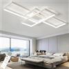 SXJCCSM Plafoniera LED Soffitto 105W Dimmerabile Lampadario Nero 140cm | 3000K-6000K, Lampadario Soggiorno con Telecomando, Blocco Funzione Memoria, Lampada da Soffitto per Cucina Camera da Letto