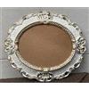 artissimo Cornice portafoto barocco bianco oro patinato ovale con vetro protettivo antico classico 45 x 38 cm, 24 x 30 cm
