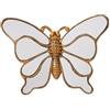 Generic Decorazione da parete a specchio a forma di libellula dorata, decorazione da parete con libellule fatte a mano, decorazione creativa in vetro a specchio, perfetta per case a tema vittoriano ed europeo