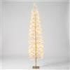 XMAS COLLECTION Albero di Natale Faggio Slim Luminoso 1080 LED Struttura Oro Altezza 180 cm | Forma Slim, 1080 Luci LED, Altezza 180 cm, Finitura Oro, Design Natalizio