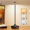 Bonsery Lampada da tavolo a LED da 6000 mAh, senza fili, in alluminio, IP54, impermeabile, a batteria, dimmerabile e 3 temperature di colore, lampada da comodino touch per comodino all'aperto