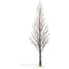 BOP Albero Di Natale Slim Innevato Con Luci Incorporate Afrodite 180 Cm | Albero Luminoso Minimal, Led a Luce Calda | Albero Di Natale Illuminato, Rami Effetto Legno Naturale | 270 LED Bianco Caldo