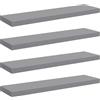 vidaXL Scaffali a Parete 4 pz Grigi 90x23,5x3,8 cm in MDF