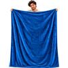o-day Plaid Singolo Coperta Pile Divano Invernale Morbida e Calda 130x160 cm | Colore Blu Brillante, Flanella Tinta Unita, 100% Poliestere, Lavaggio a Mano a 30 Gradi, Per Poltrona e Relax, Autunno