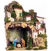 ROSSI ROSA Presepe con Natività 20x14x26cm