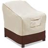 vailge Coprisedia per sedie da patio, copertura per seduta profonda, resistente e impermeabile, per mobili da giardino (grande, beige e marrone)