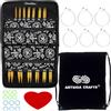 ChiaoGoo Artsiga Crafts 2400-C - Set completo di ferri da maglia intercambiabili in bambù, 10,2 cm, con 1 borsa Artsiga Crafts Project Bag