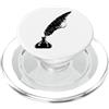 es designs Scrittura vecchio stile Quill & Ink PopSockets PopGrip per MagSafe
