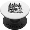 Camping Outdoor Nature Lover Gifts Camping Lion Campground Outdoor Nature PopSockets PopGrip Adesivo