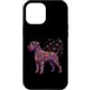 Funny Giant Schnauzer Gifts Accessories Custodia per iPhone 12 Pro Max Schnauzer gigante colorato floreale farfalla fiori botanico