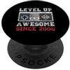 Retro Arcade Video Gamer Birthday Squad Level Up Awesome Since dal 2006, videogiocatore retrò per il 20° compleanno PopSockets PopGrip Adesivo