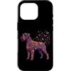 Funny Giant Schnauzer Gifts Accessories Custodia per iPhone 16 Pro Schnauzer gigante colorato floreale farfalla fiori botanico