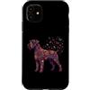 Funny Giant Schnauzer Gifts Accessories Custodia per iPhone 11 Schnauzer gigante colorato floreale farfalla fiori botanico