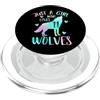 Just a Girl who Loves Wolves TS Gifts Co 11 anni di compleanno lupo - Solo una ragazza che ama i lupi PopSockets PopGrip per MagSafe
