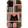 SAVARLO Custodia per iPhone 11 Libro a tema Black Cat Lover Libreria Floreale Piante grasse