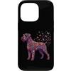 Funny Giant Schnauzer Gifts Accessories Custodia per iPhone 13 Pro Schnauzer gigante colorato floreale farfalla fiori botanico