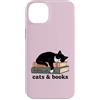 KDNReadingDesigns Custodia per iPhone 14 Plus Amante della lettura di gatti e libri