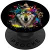 Just a Girl who Loves Wolves TS Co. Festa a tema compleanno lupo - regalo amante del lupo PopSockets PopGrip Adesivo