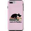KDNReadingDesigns Custodia per iPhone 7 Plus/8 Plus Amante della lettura di gatti e libri