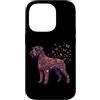 Funny Giant Schnauzer Gifts Accessories Custodia per iPhone 14 Pro Schnauzer gigante colorato floreale farfalla fiori botanico