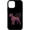 Funny Giant Schnauzer Gifts Accessories Custodia per iPhone 12 mini Schnauzer gigante colorato floreale farfalla fiori botanico
