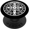 Regali Croce di San Benedetto & Co. Medaglia di San Benedetto - Simboli cattolici PopSockets PopGrip Adesivo