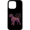 Funny Giant Schnauzer Gifts Accessories Custodia per iPhone 15 Pro Max Schnauzer gigante colorato floreale farfalla fiori botanico