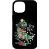 Christmas Dinosaur Gifts Co. Custodia per iPhone 15 Tree Rex Funny T-Rex Dinosauro Natale
