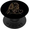 English Setter Lovers Gifts for Women English Setter Line Art per amanti dei cani PopSockets PopGrip Adesivo