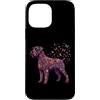 Funny Giant Schnauzer Gifts Accessories Custodia per iPhone 13 Pro Max Schnauzer gigante colorato floreale farfalla fiori botanico