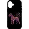 Funny Giant Schnauzer Gifts Accessories Custodia per iPhone 16 Schnauzer gigante colorato floreale farfalla fiori botanico
