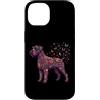 Funny Giant Schnauzer Gifts Accessories Custodia per iPhone 14 Schnauzer gigante colorato floreale farfalla fiori botanico