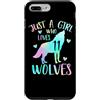 Just a Girl who Loves Wolves TS Gifts Co Custodia per iPhone 7 Plus/8 Plus 11 anni di compleanno lupo - Solo una ragazza che ama i lupi