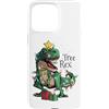 Christmas Dinosaur Gifts Co. Custodia per iPhone 15 Pro Max Divertente albero di Natale T-Rex dinosauro Rex