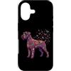 Funny Giant Schnauzer Gifts Accessories Custodia per iPhone 17 Schnauzer gigante colorato floreale farfalla fiori botanico