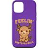 Kawaii Triangle Custodia per iPhone 12/12 Pro Feelin' Unstoppa-Bull Carino Bue Pun Cartone animato