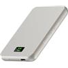 Xoopar MagSafe - Batteria esterna 5000 mAh, ricarica rapida, 100 W, GaN, Powerbank Ultra Compact con specchio e display a LED, compatibile con iPhone, USB-C, smartphone e tablet, Xoopar Smile Grigio
