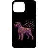 Funny Giant Schnauzer Gifts Accessories Custodia per iPhone 16 Pro Max Schnauzer gigante colorato floreale farfalla fiori botanico