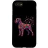 Funny Giant Schnauzer Gifts Accessories Custodia per iPhone SE (2020) / 7/8 Schnauzer gigante colorato floreale farfalla fiori botanico