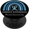Microtia National Awareness Day Microtia Supporto per microtia con nastro blu per la Giornata Nazionale di sensibilizzazione PopSockets PopGrip Adesivo