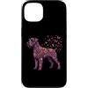 Funny Giant Schnauzer Gifts Accessories Custodia per iPhone 13 Schnauzer gigante colorato floreale farfalla fiori botanico